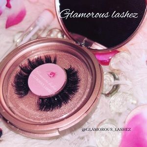 Mink lashes with mirrored case